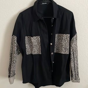 Black leopard jacket!